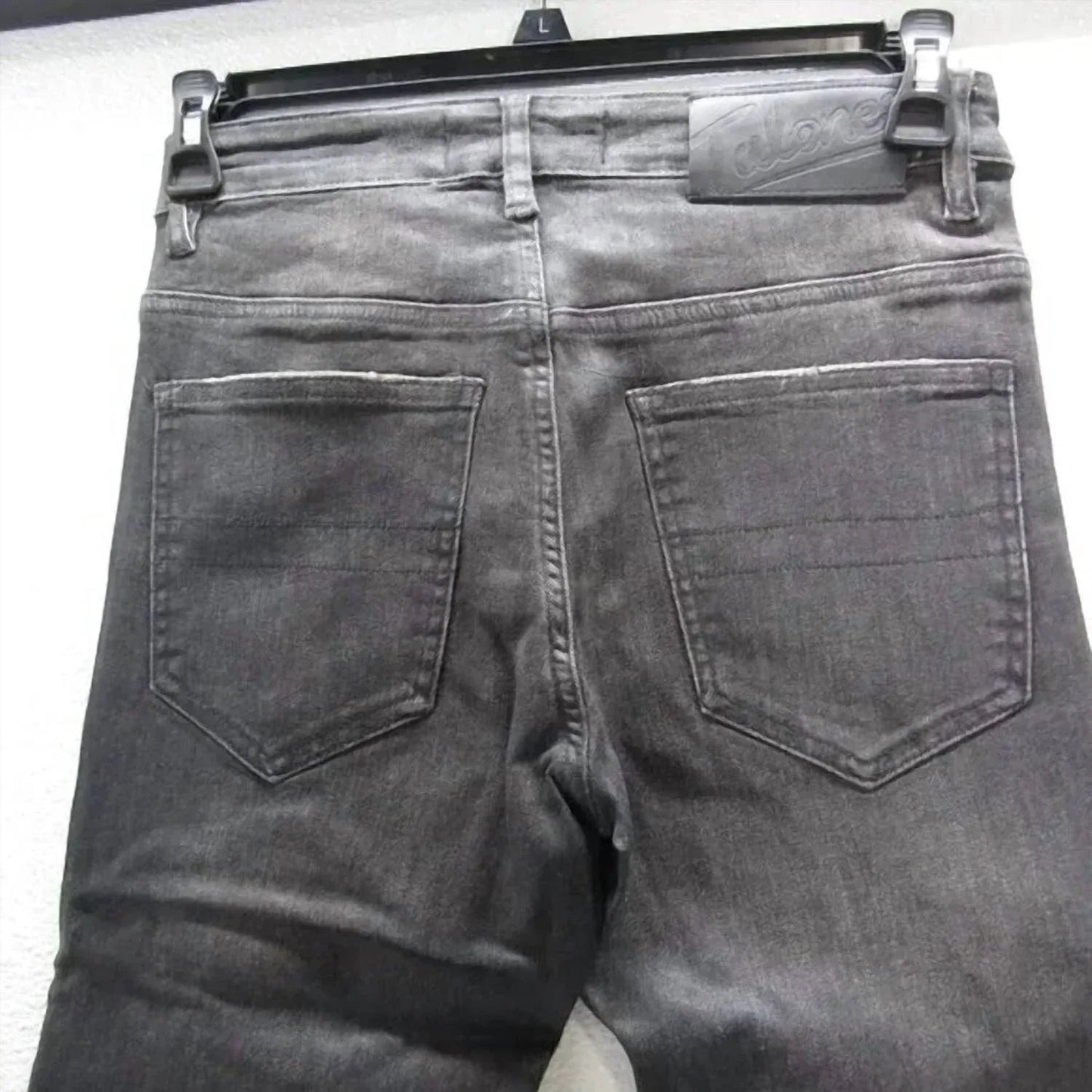Men's Biker Coated Denim Jeans