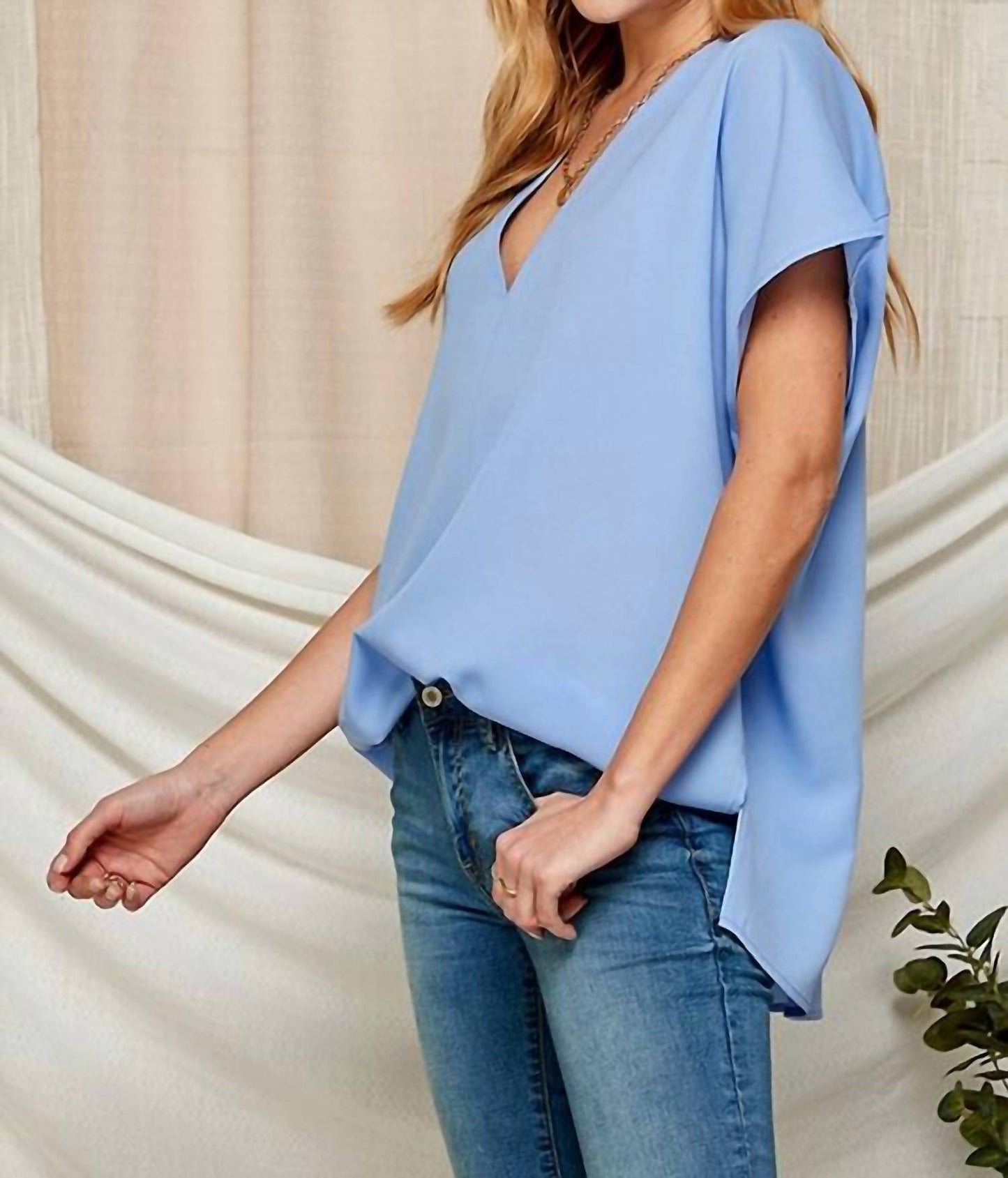 Halbtransparente Bluse im Relaxed Fit
