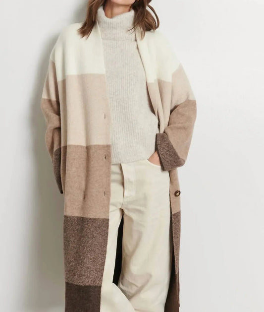 Sutton Langarm-Mantelstrickjacke