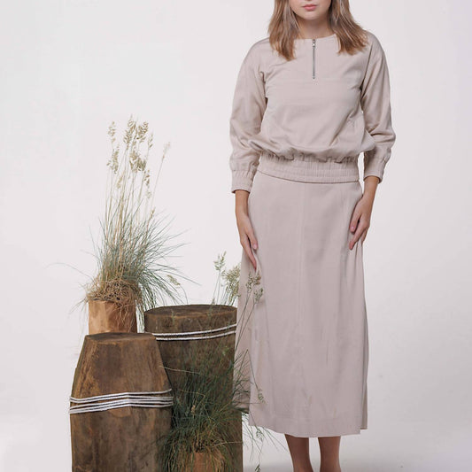 Half-Zip-Oberteil