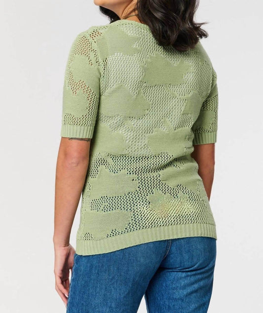 Cotton Leaf Fishnet Jumper