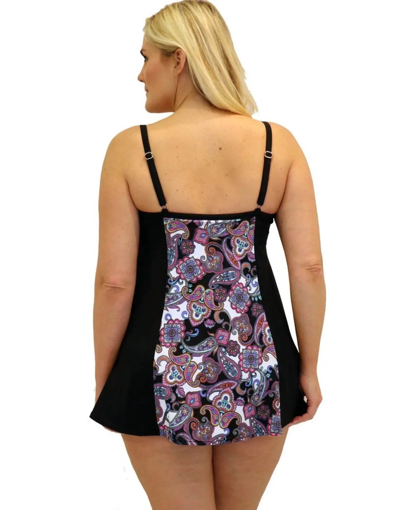 Badekleid mit Doppelschleife – Plus