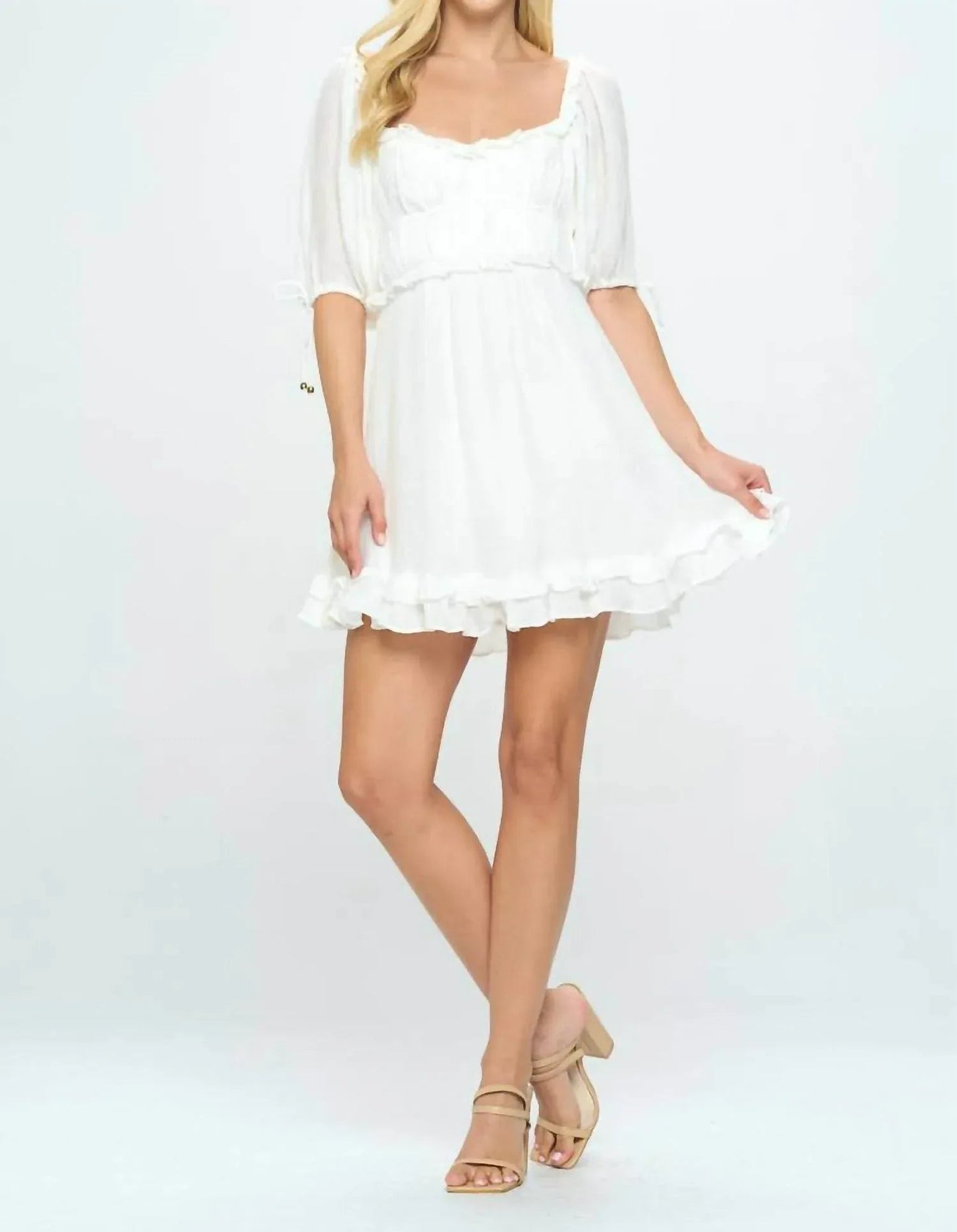 Flutter Sleeve Mini Dress