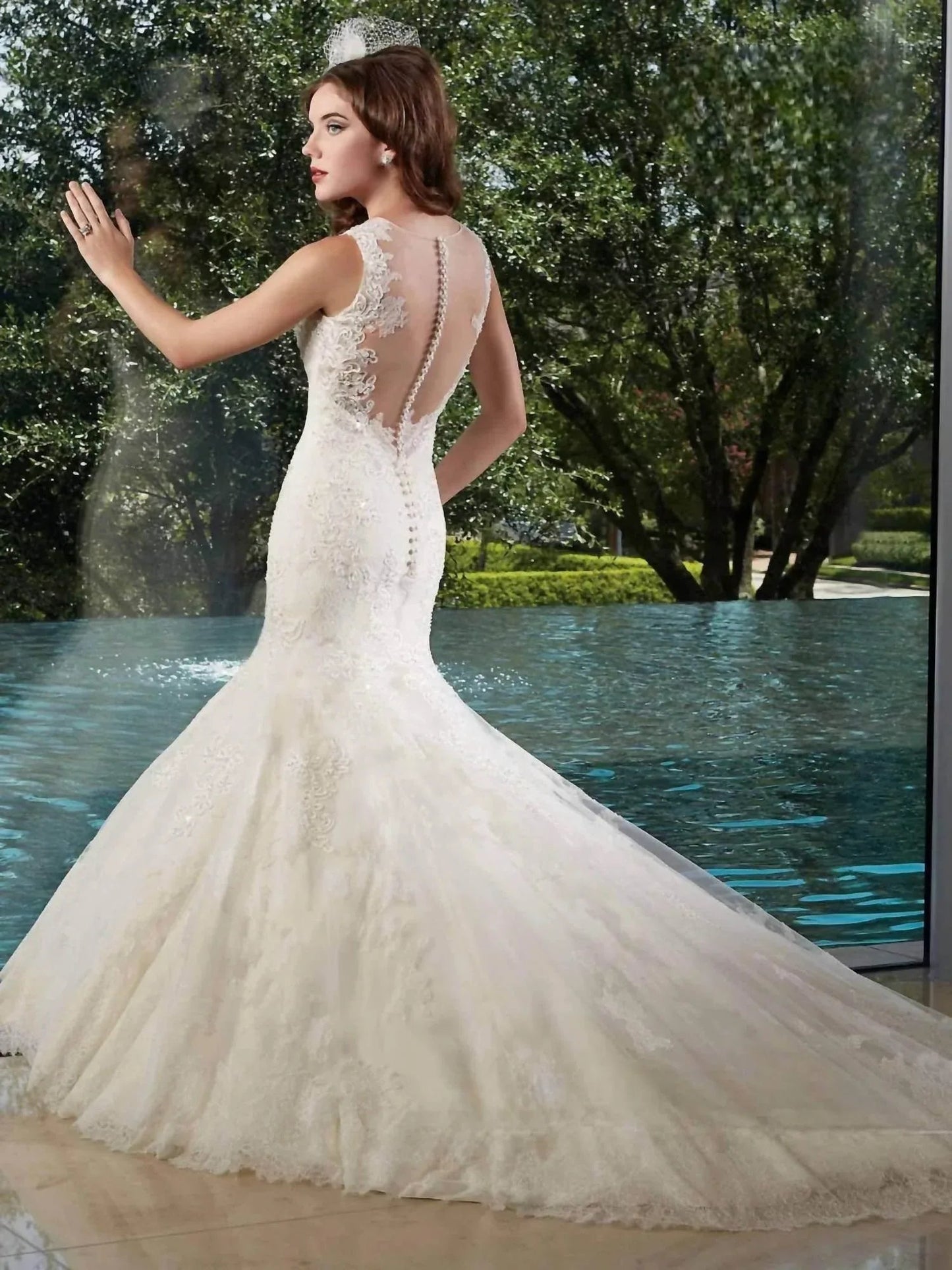 Meerjungfrauen-Trompetenkleid aus Spitze