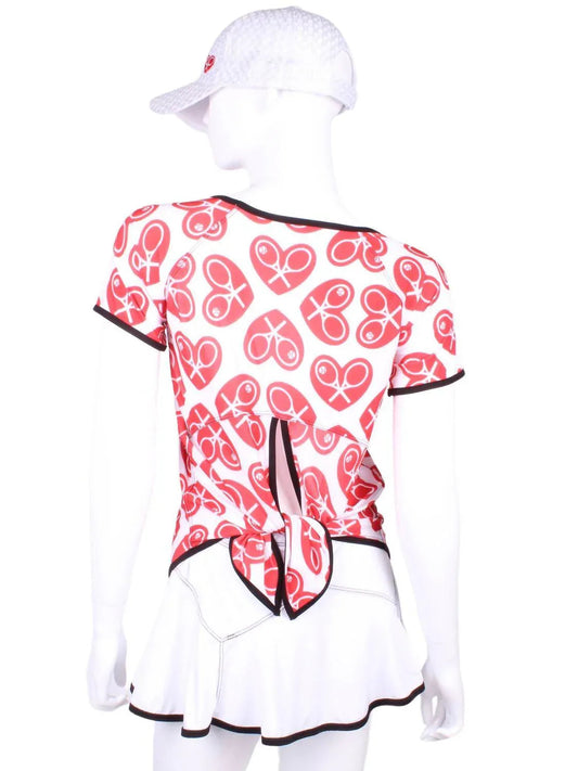 Women's Tie Back Short Sleeve Tennis Tee