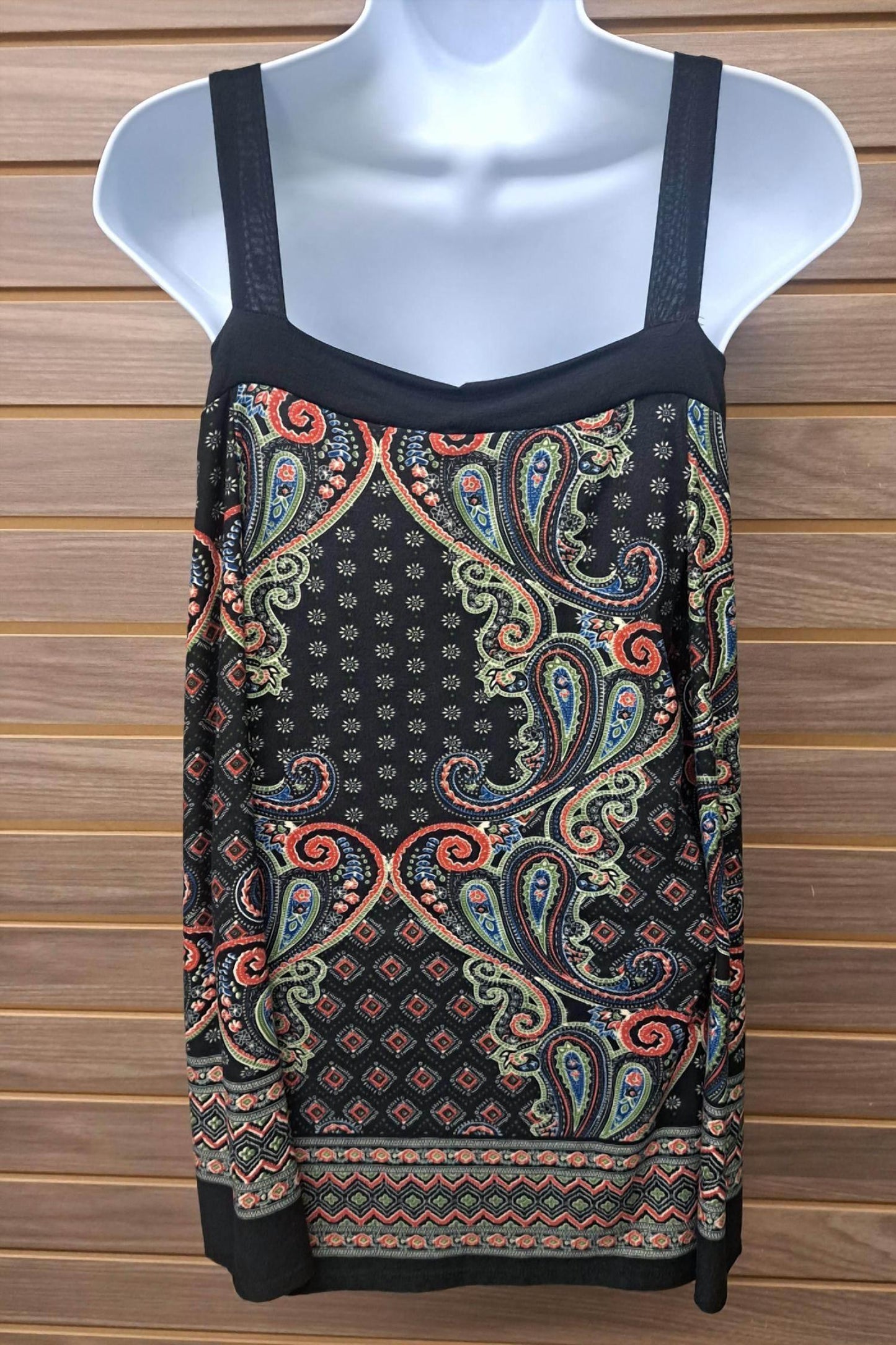 Women's Paisley Cold Shoulder Long Sleeve Top