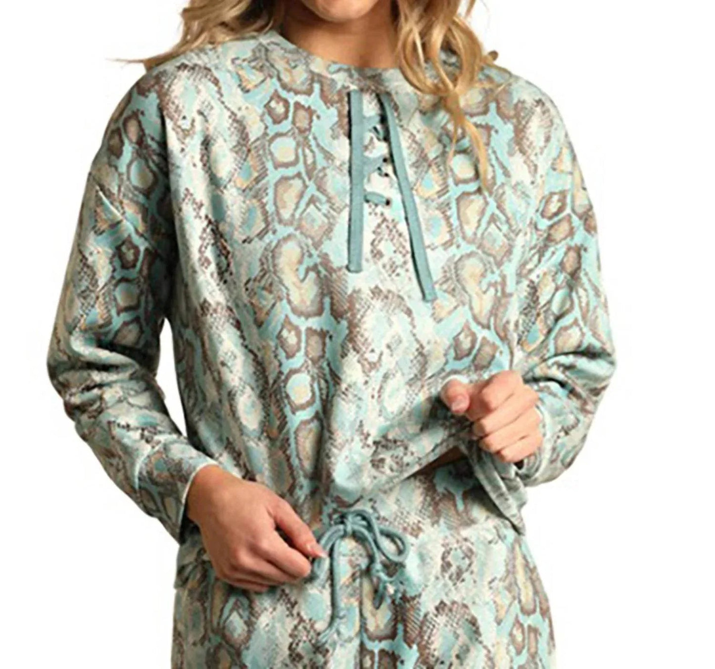Range Blue Snake Pullover-Sweatshirt