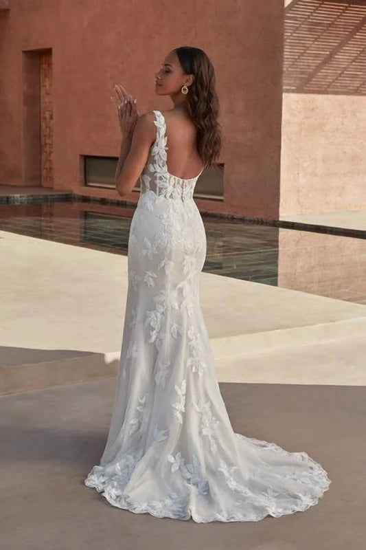 Beaded Lace & Tulle Wedding Dress