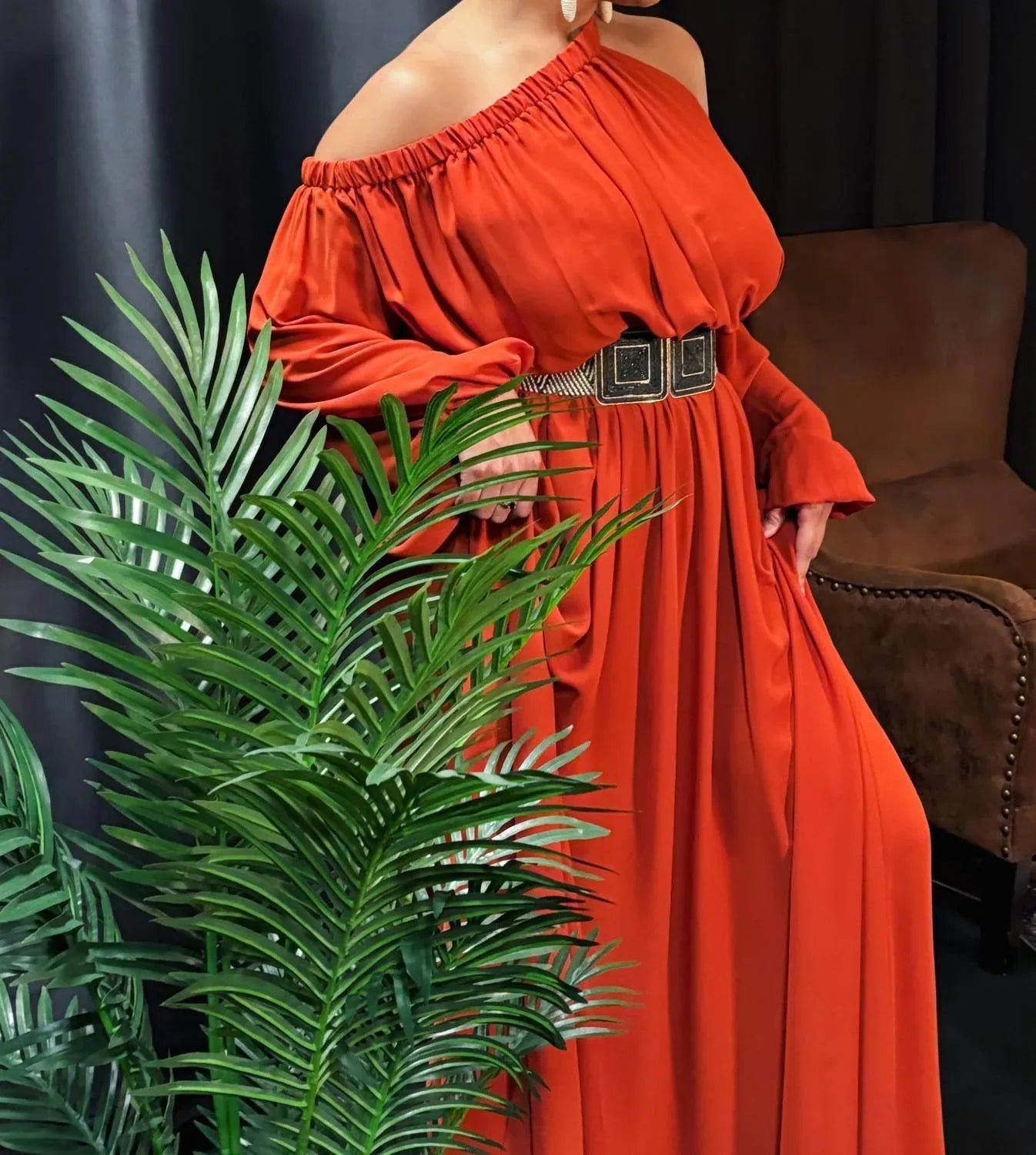 Maxikleid „Rostfarbene Ausstrahlung“