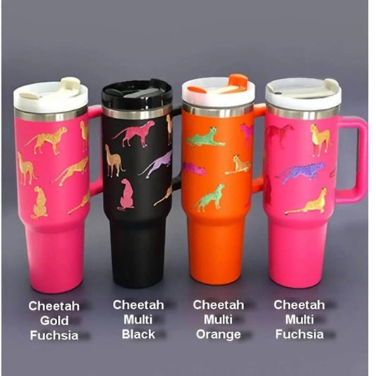 Cheetah Print 40 Oz Stainless Steel Insulated Tumbler