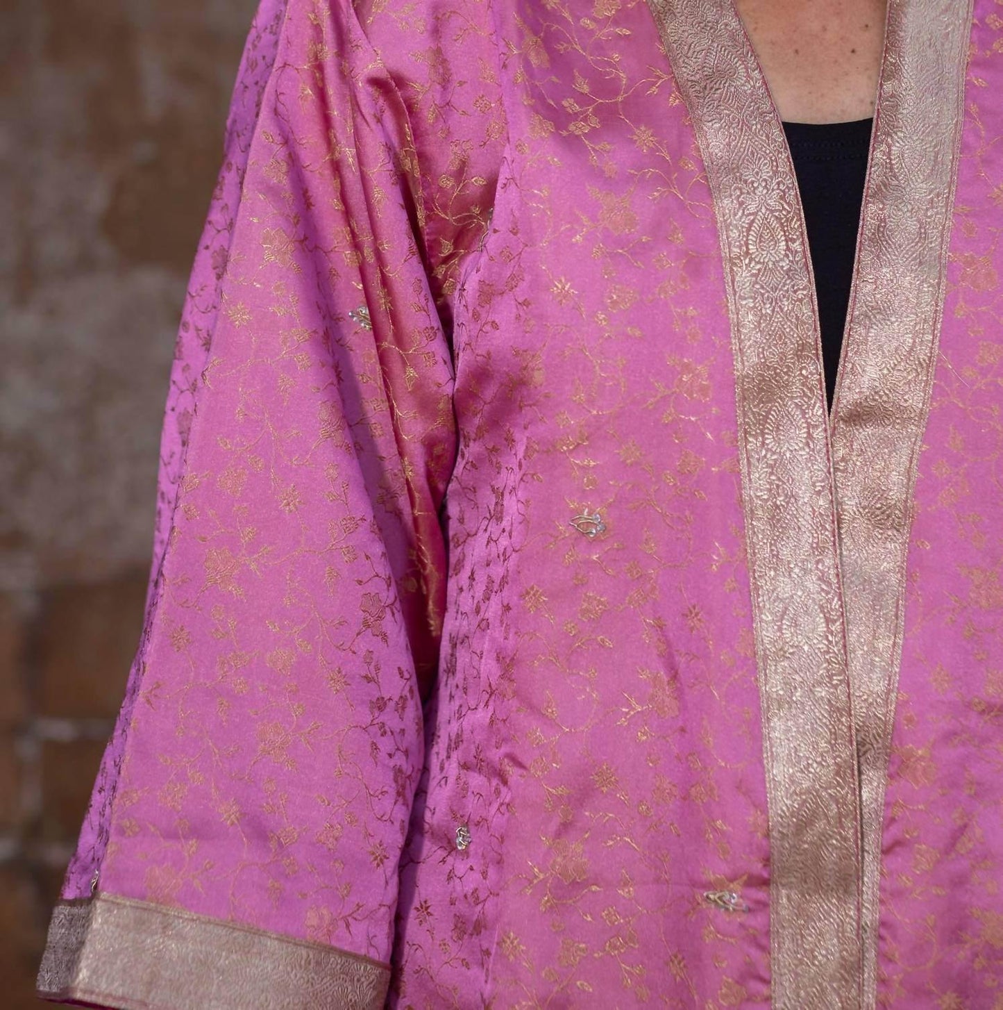Aphrodite Silk Saree One Size Kimono