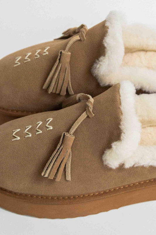 Women's Anita Suede And Sheepskin Mules