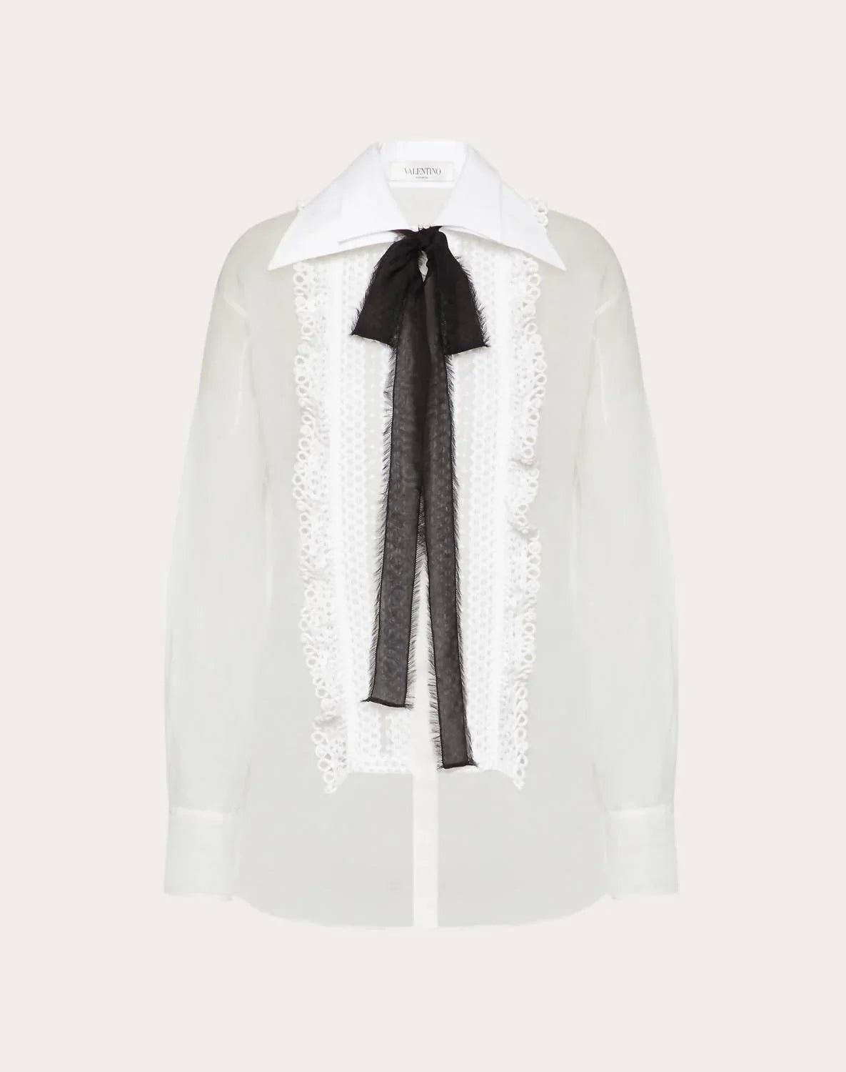 Besticktes Organza-Hemd