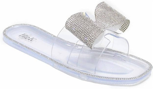 Women's Cutest Sandle Rhinestone Bow Slide
