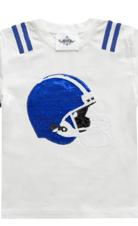 Women's Sequin Football Helmet Shirt