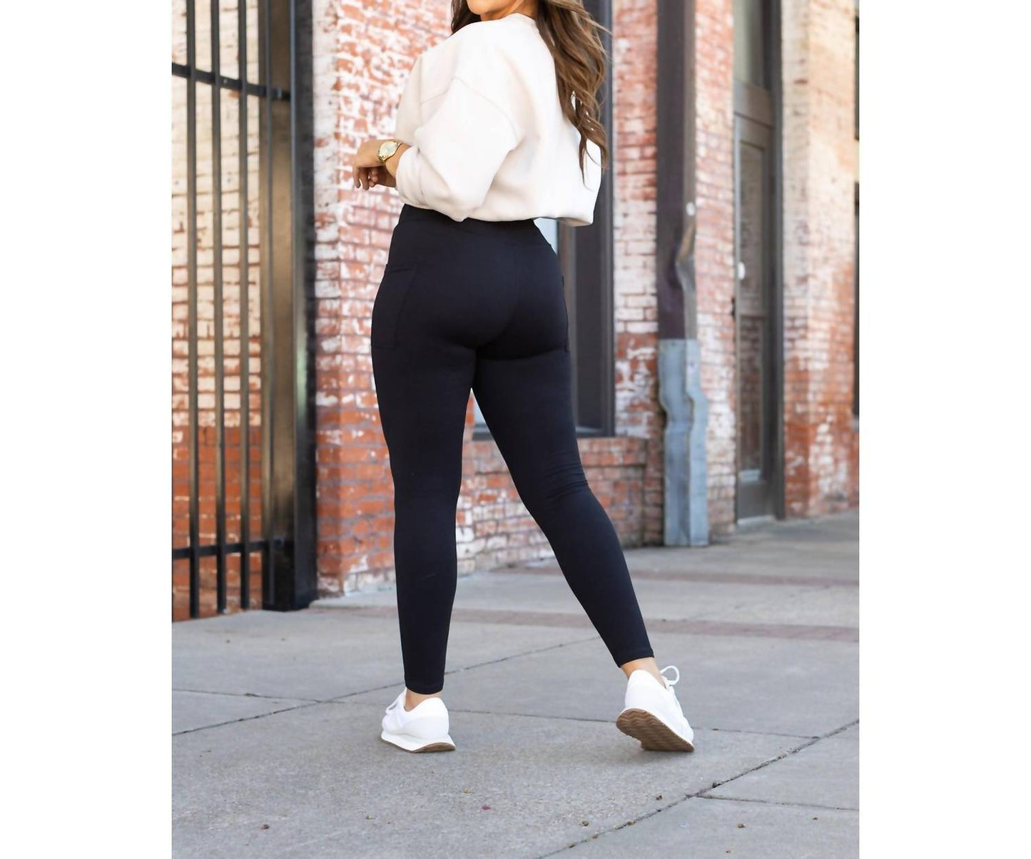 Leggings in voller Länge mit Tasche