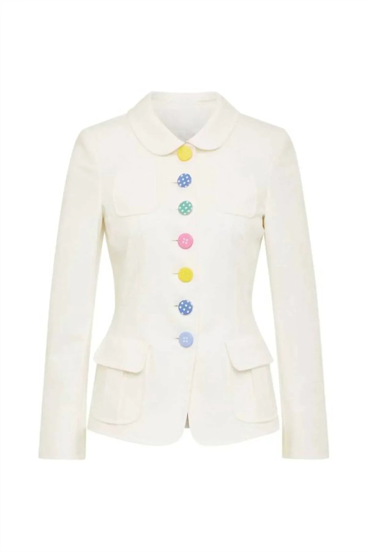 Jacke mit mehrfarbigen Mini-Pünktchenknöpfen