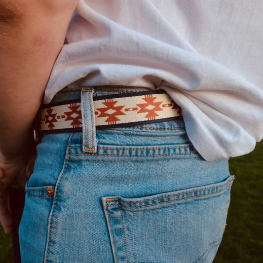 Unisex Gürtel aus geflochtenem Leder mit Bandera-Schnalle