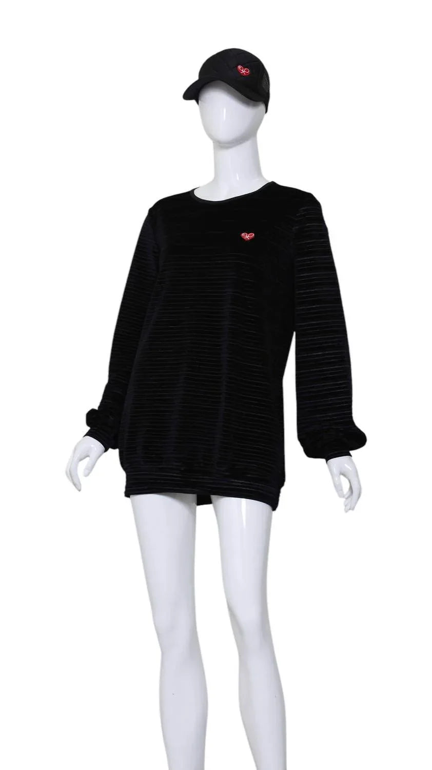 Women's Striped Long Sleeve Warm Up Top