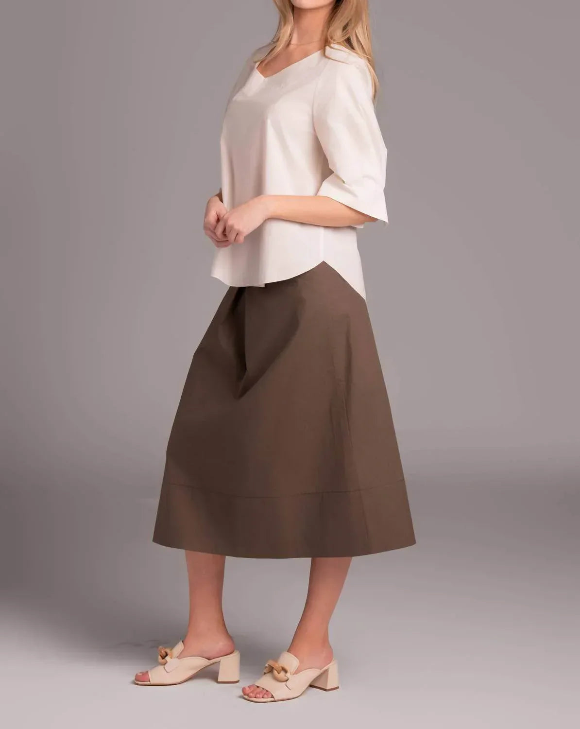 Cotton V-neck Top