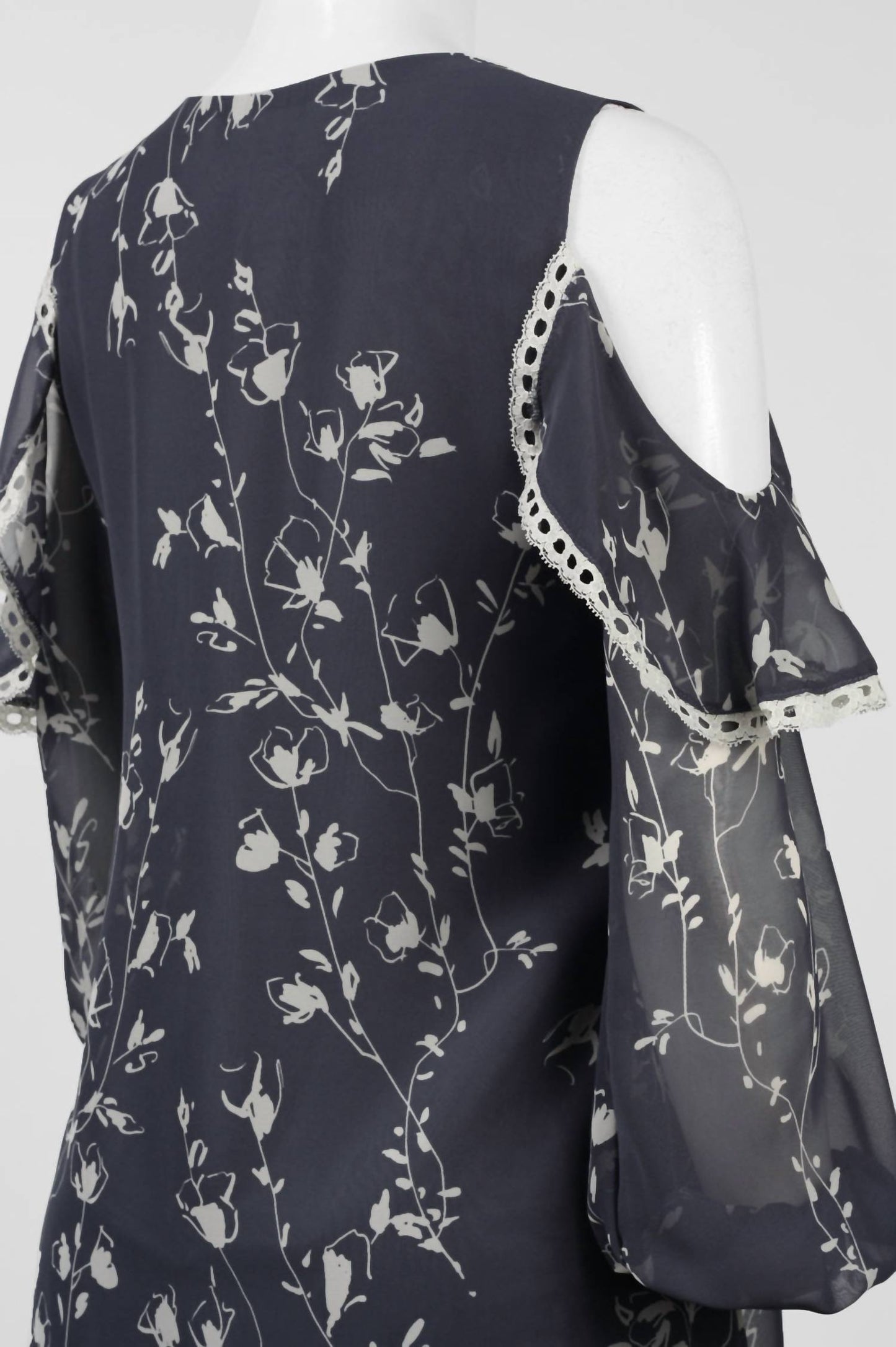 Floral Cold Shoulder Day Dress