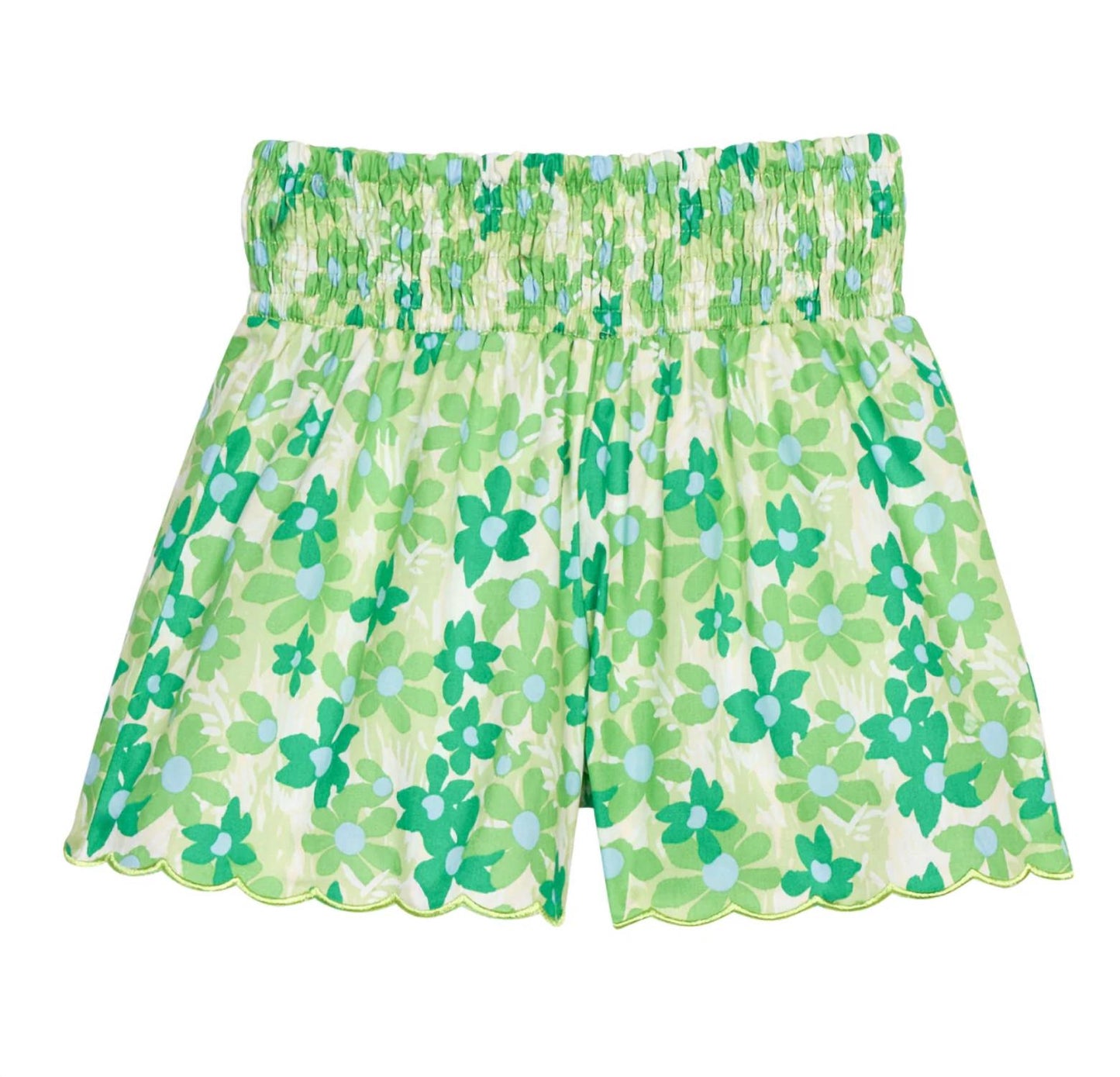 Shirred Scallop Shorts