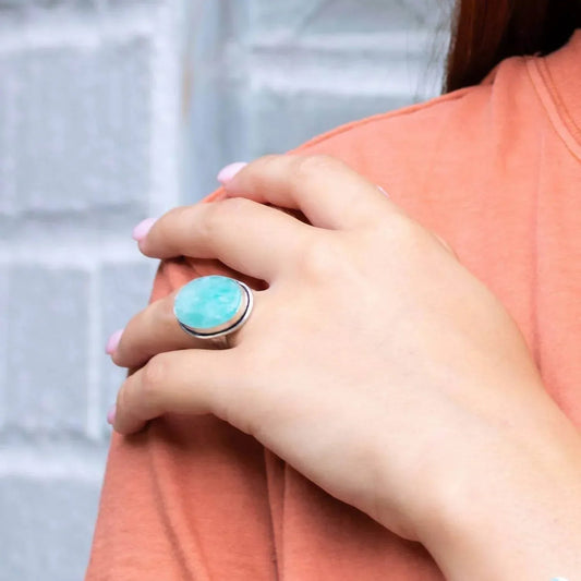 Women's Kashi Semiprecious Oval Stone Ring