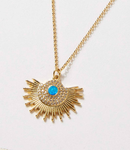 Women's Opal Sunburst Necklace