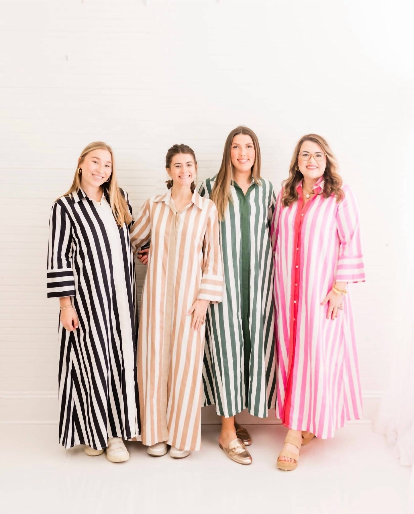 Strand-Streifen-Caftan-Kleid