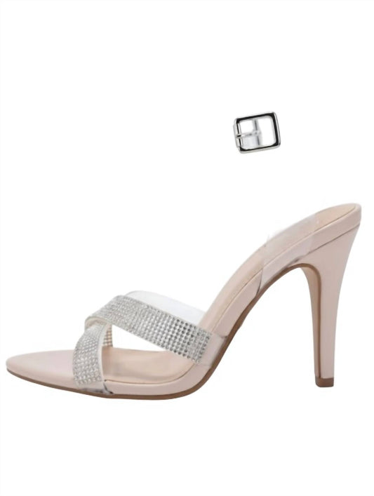 Women's Prom Princess Clear Acrylic Heels With Rhinestone Details