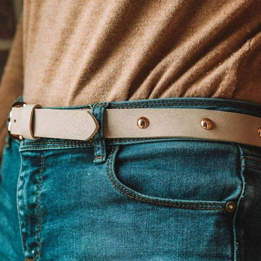 Women's Nubuck Studded Belt