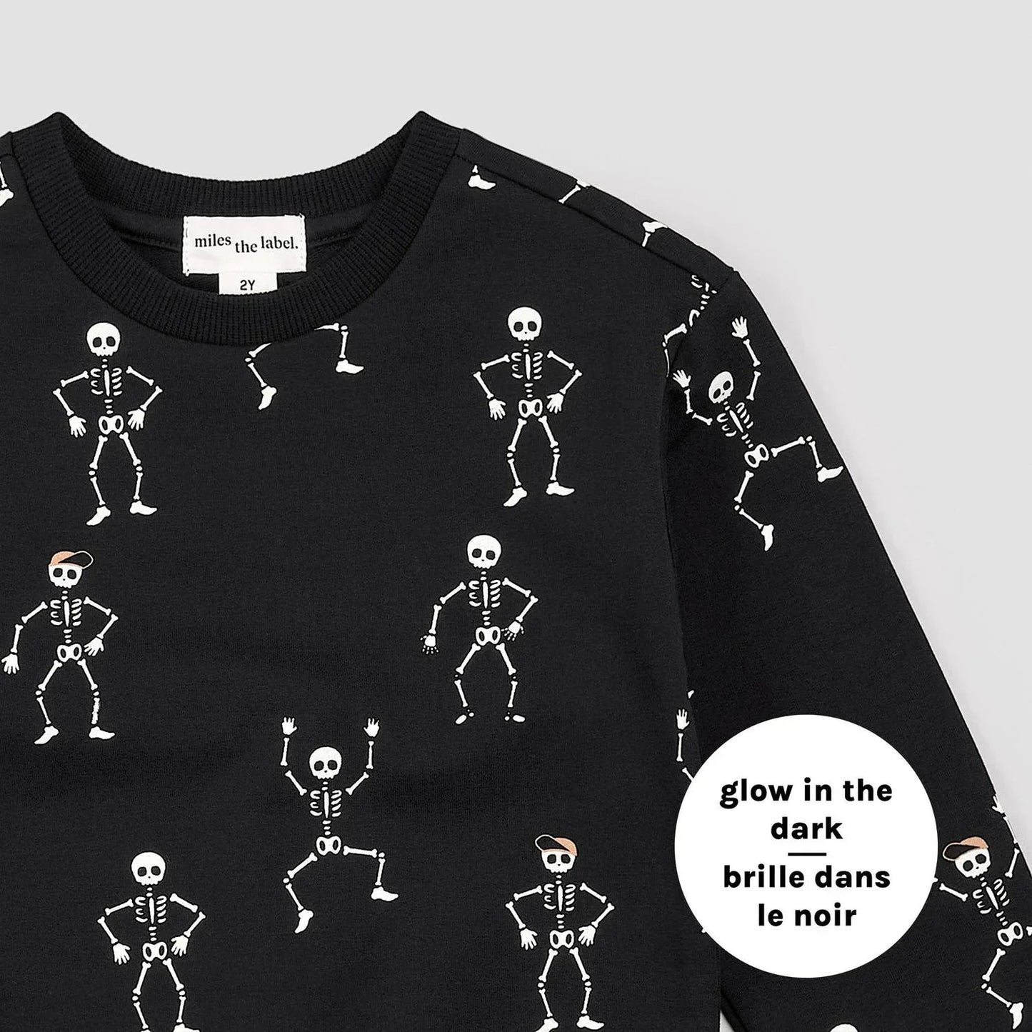 Jungen-Sweatshirt mit im Dunkeln leuchtenden Skeletten