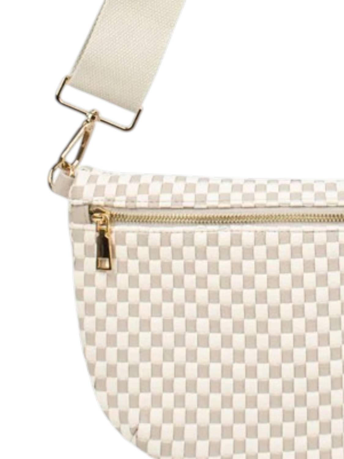 Damen-Gürteltasche Fiona mit Karomuster
