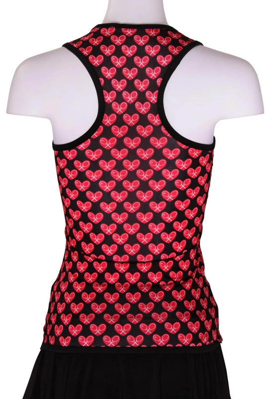 Women's Mini Heart Tennis Tank Top