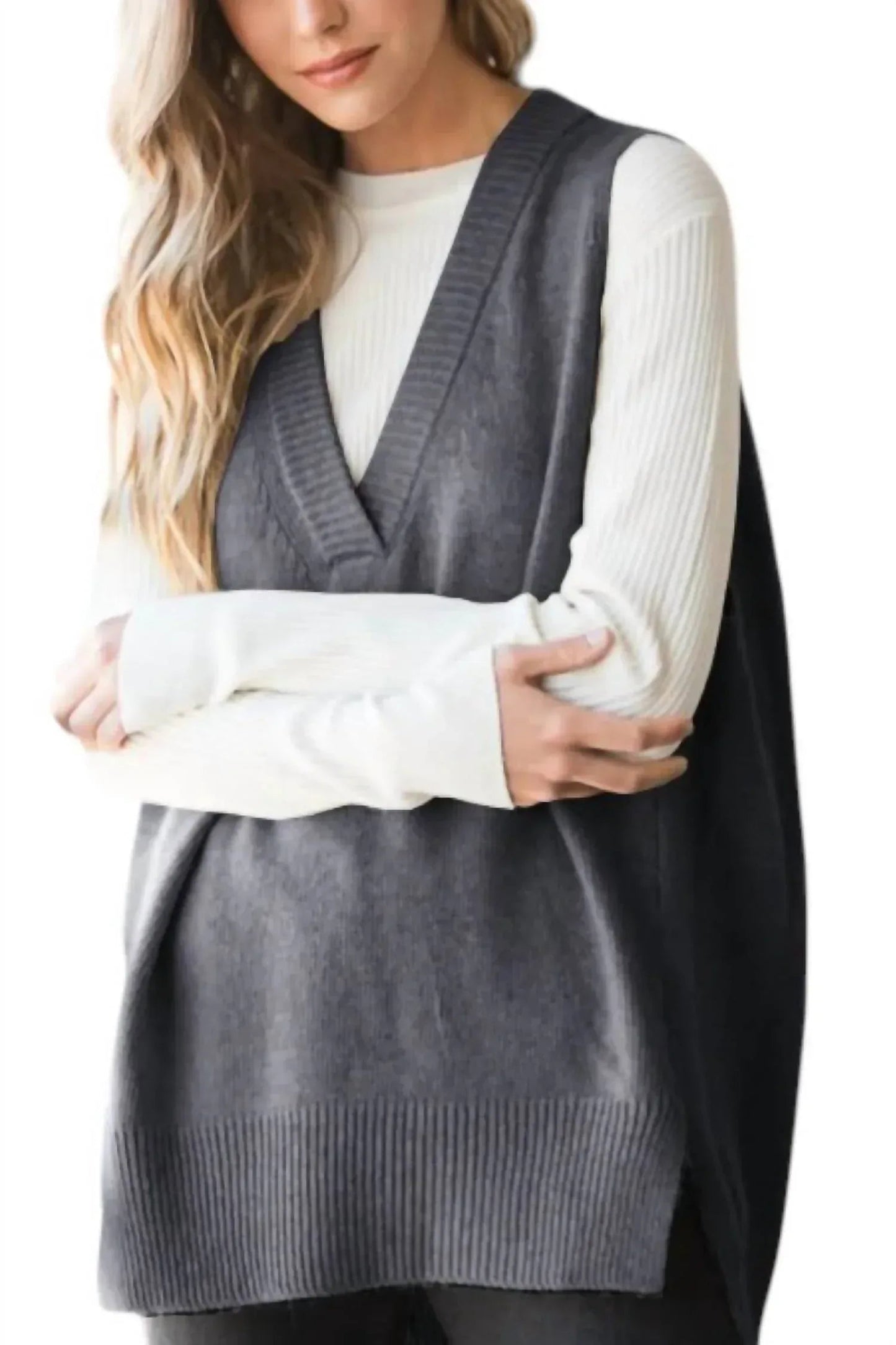 Sleeveless V Neck Vest