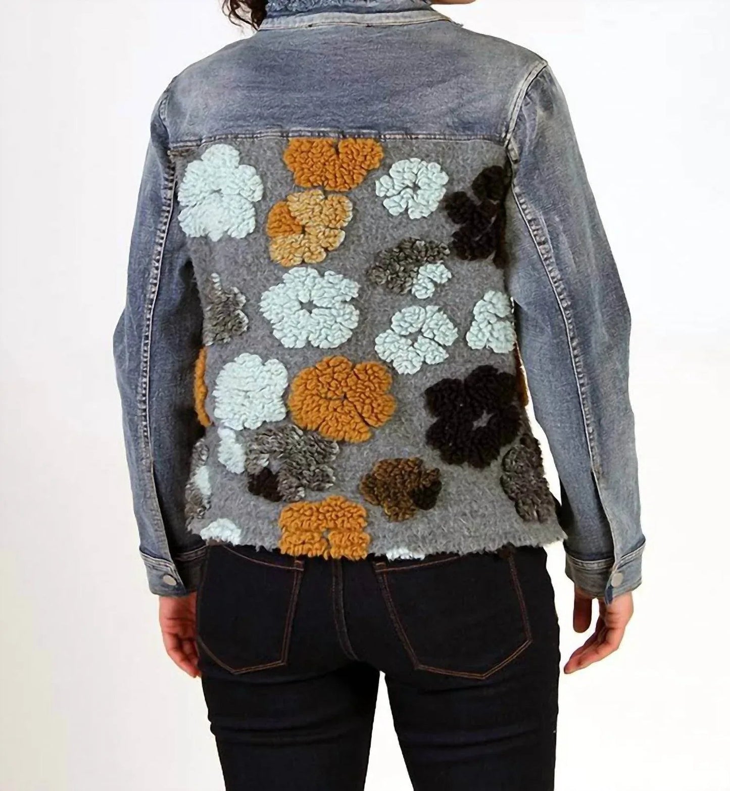 Jeansjacke mit Plüschfutter