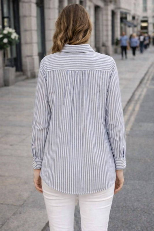 Button-Up Stripe blouse
