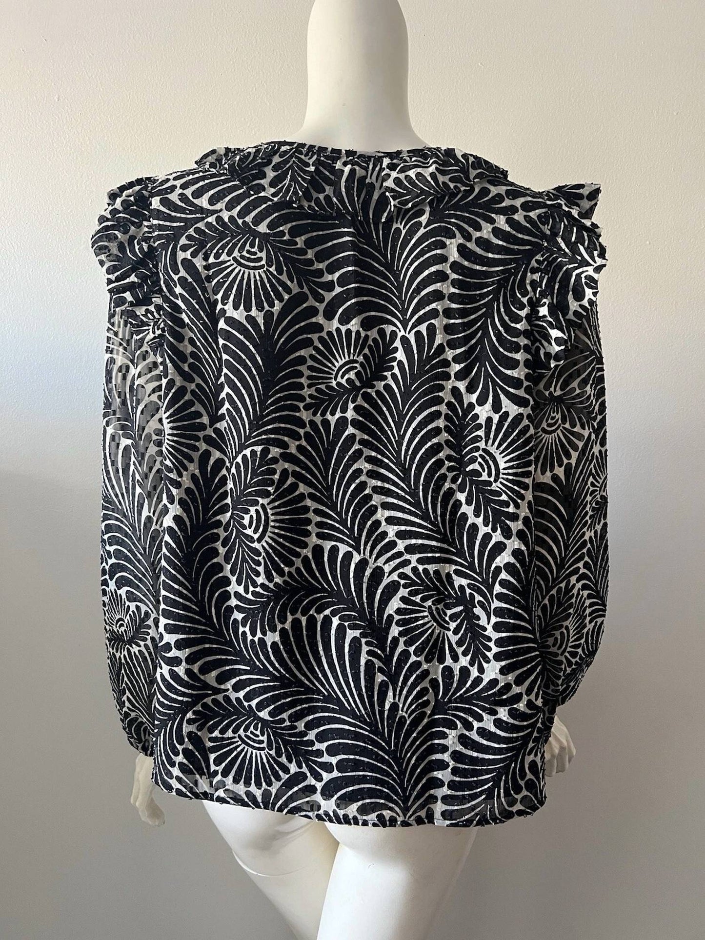 Bluse mit Blättermuster