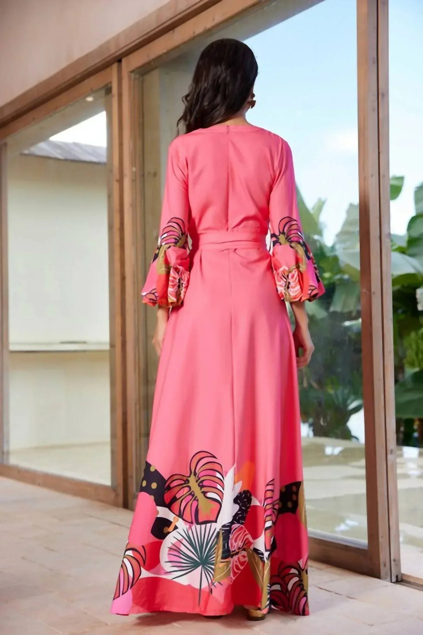Langärmliges Maxikleid