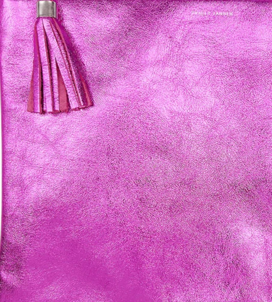 Women's Foil Xl Zip Pouch With Tassel