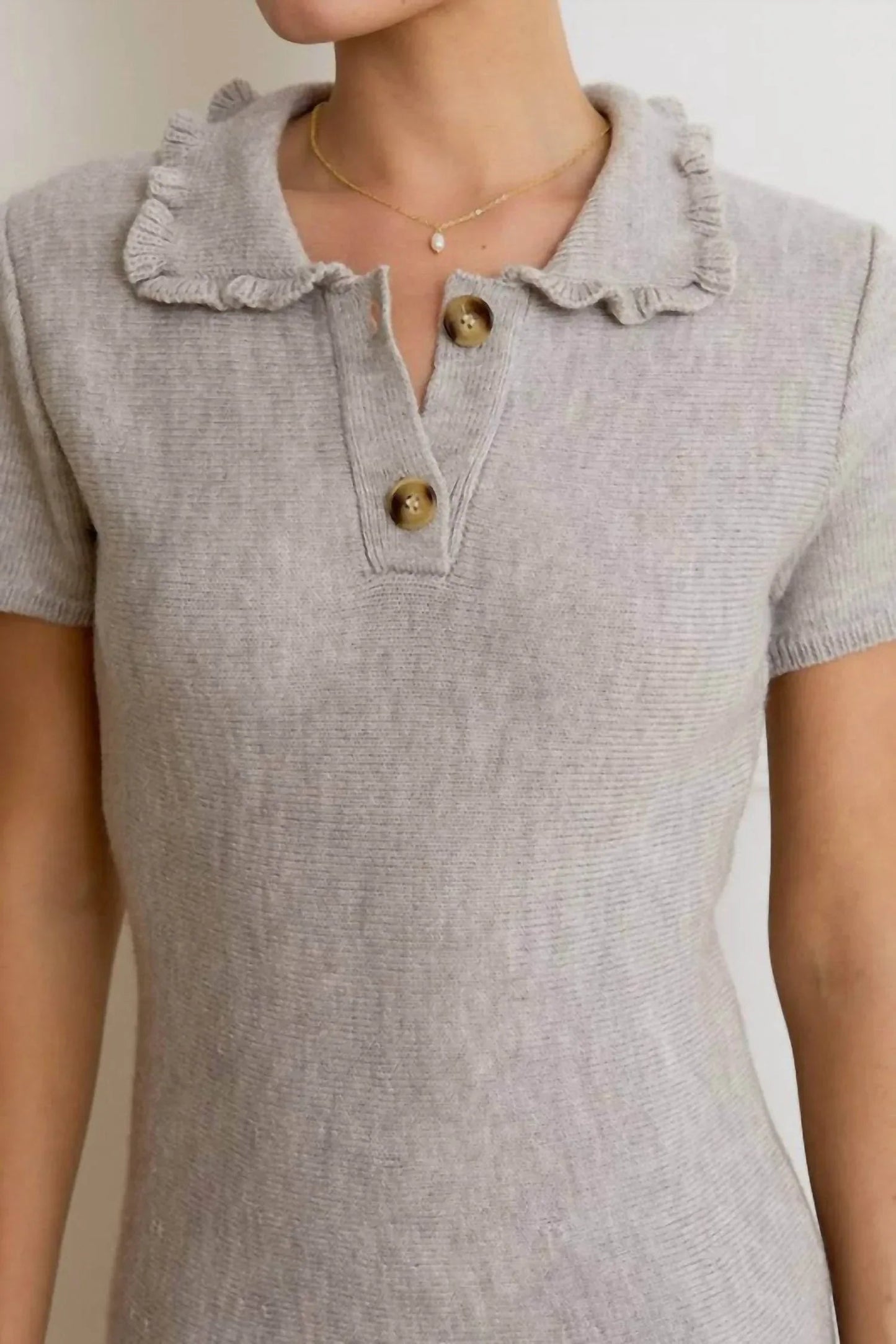 Polo-Minikleid mit Rüschen