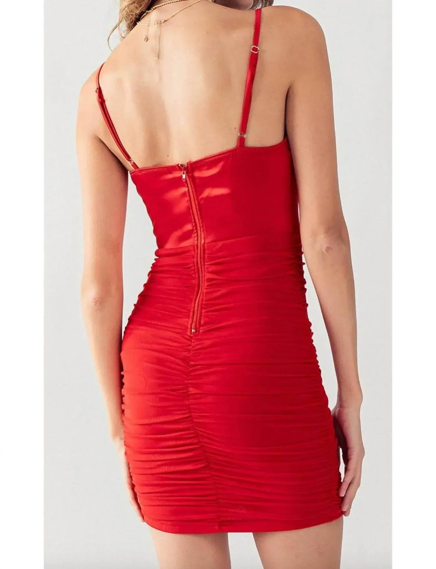The Ruby Satin Bustier Bodycon Mini Dres