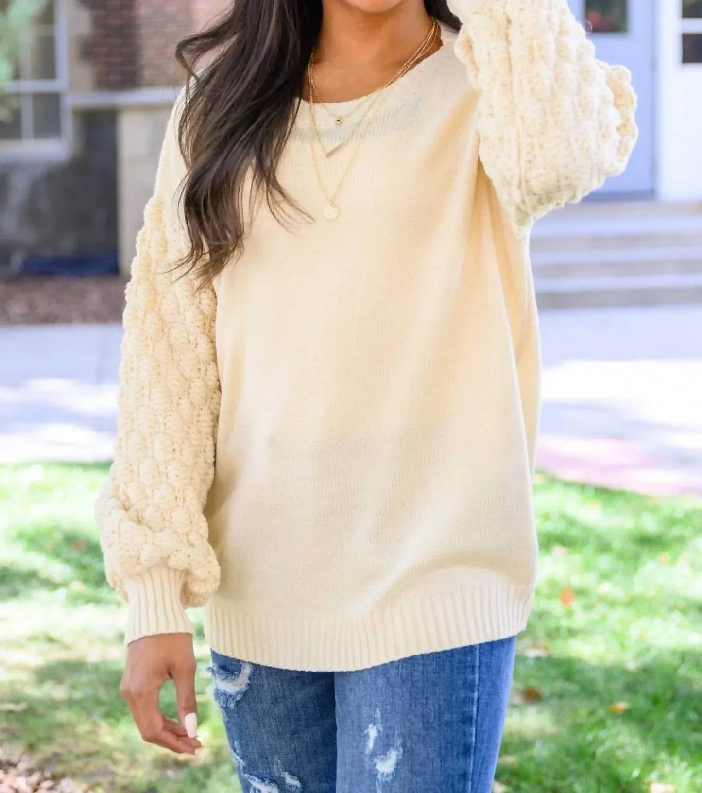 Sprudelnder B-Pullover