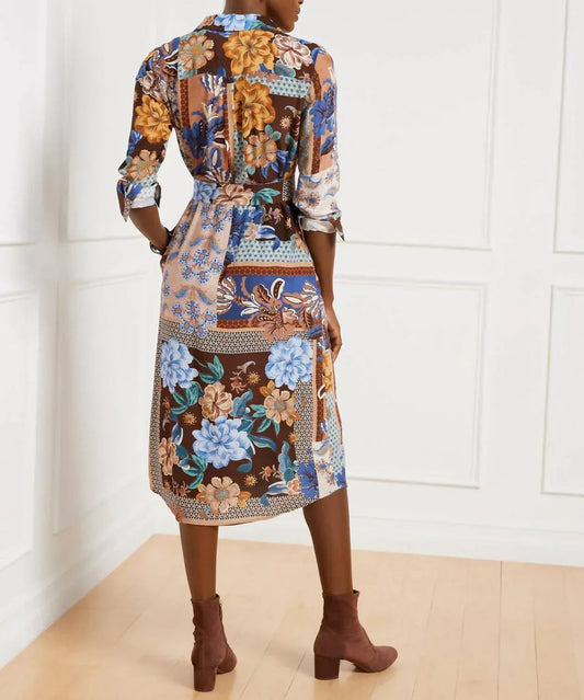 Hemdblusenkleid mit Bindegürtel