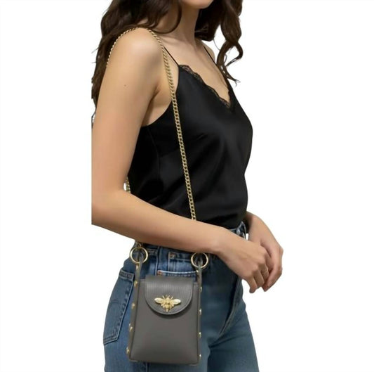 Women's Bumblebee Leather Cellphone Case Bag