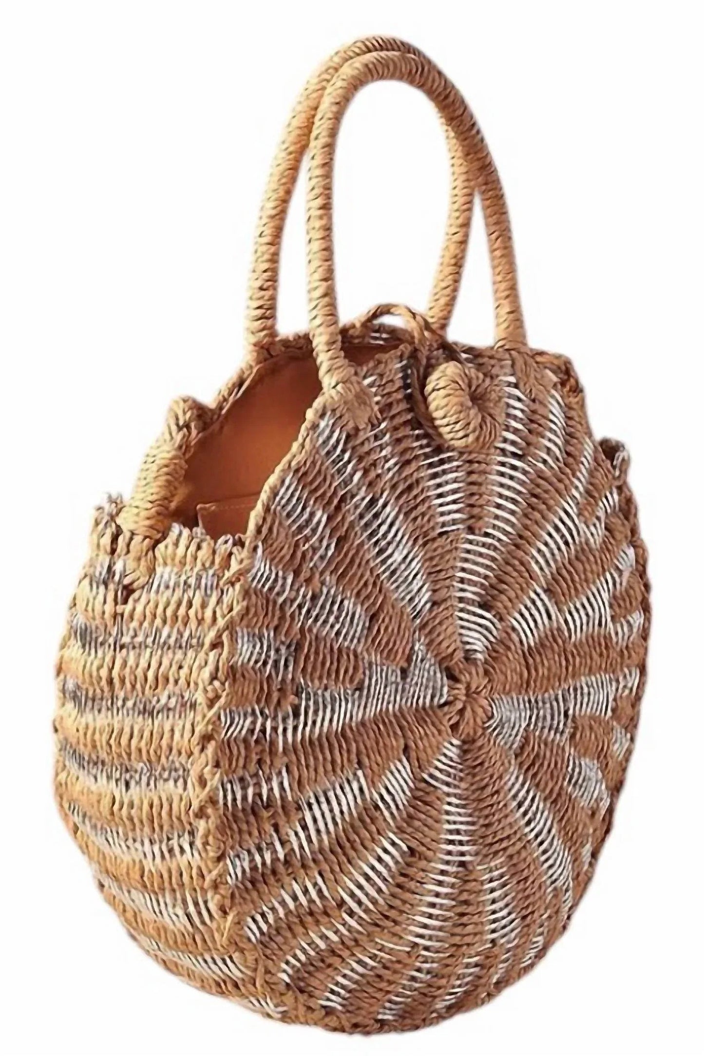 Women's Straw Round Cross Body Bag