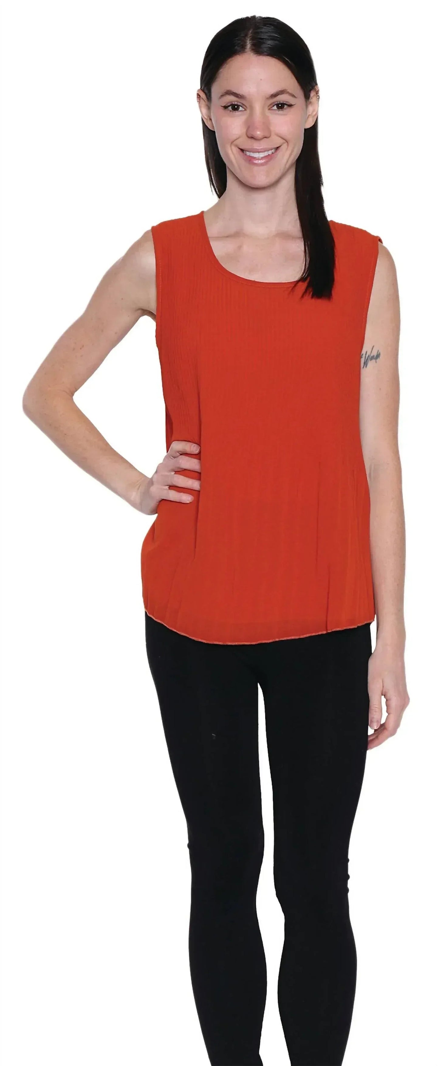 Chloe ärmelloses Tanktop mit U-Boot-Ausschnitt