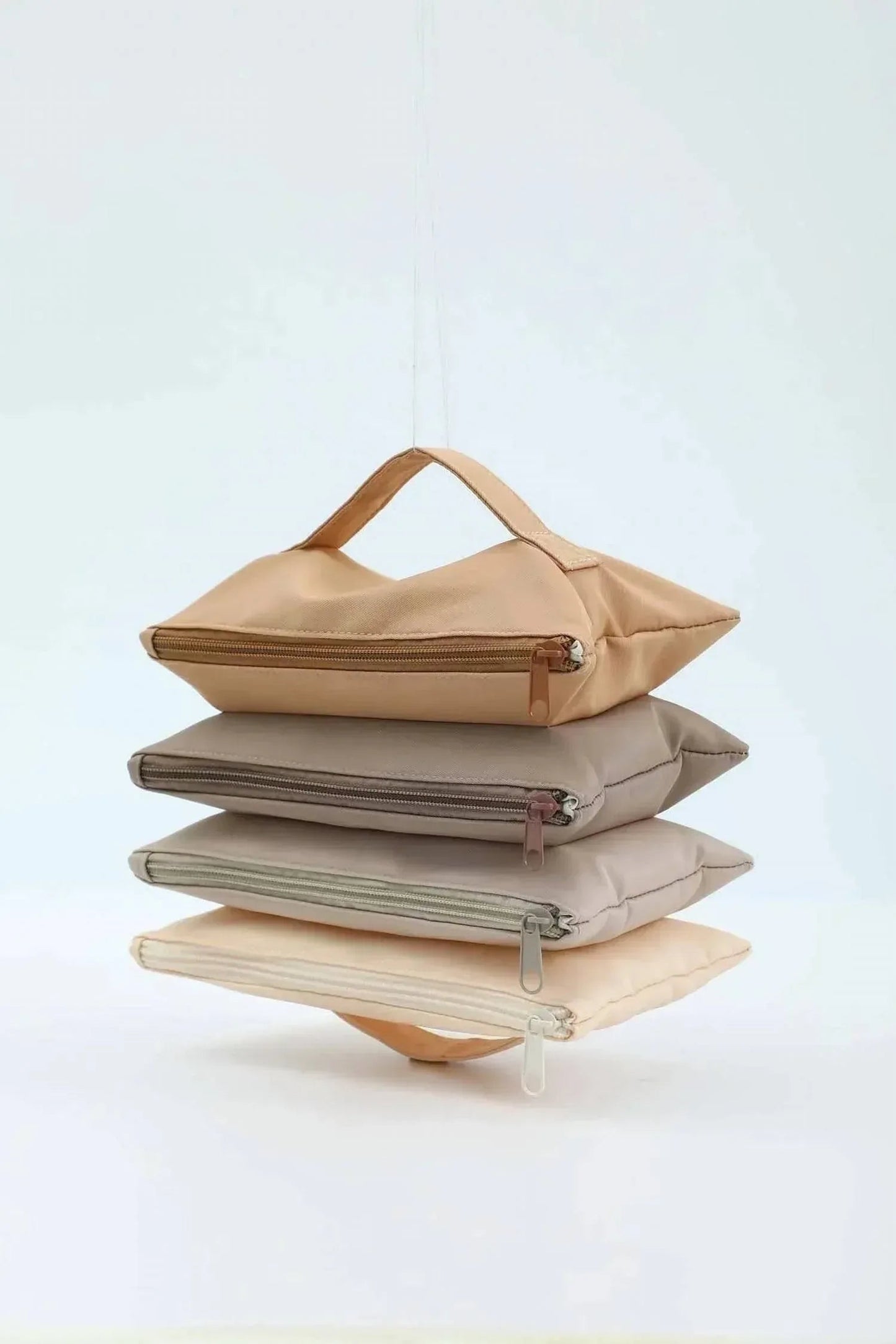 Flexible Akkordeon-Nylon-Kulturbeutel für Kosmetika und Reisen