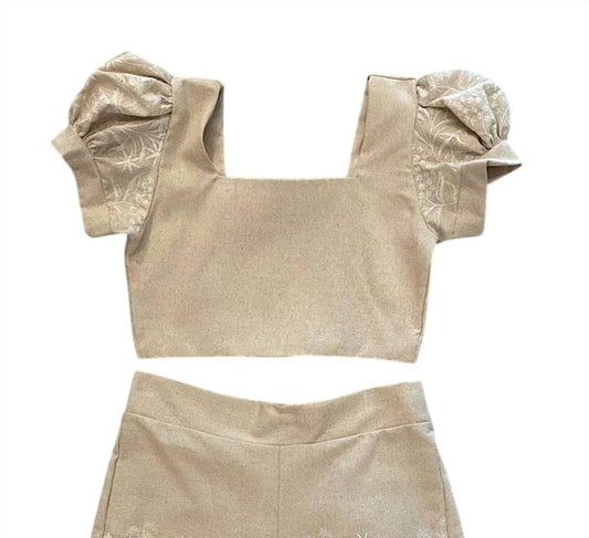 Embroidered Crop Top