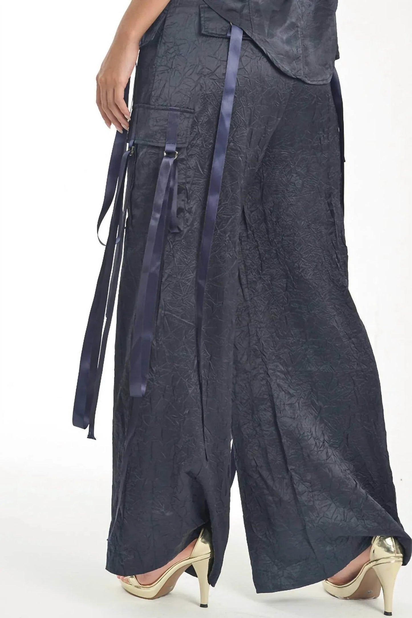 Midnight Elegance Wide-leg Pants